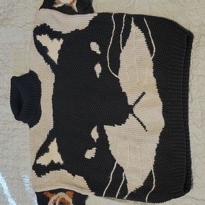 Vintage hand knitted Cat sweater